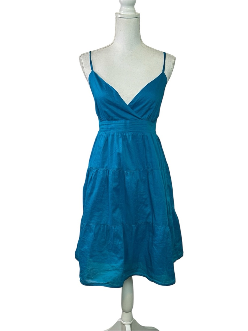 Y2K Boho Cottagecore New York & Company Tiered Midi Dress 100% Cotton Size M